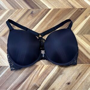 Adore Me Celebrena Contour Plus Black Lace Racerback Bra